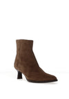 Unisa Lomas Nubuck Leather Kitten Heeled Ankle Boots, Taupe