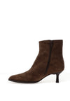Unisa Lomas Nubuck Leather Kitten Heeled Ankle Boots, Taupe