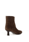 Unisa Lomas Nubuck Leather Kitten Heeled Ankle Boots, Taupe
