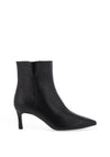Unisa Loroya Smooth Leather Kitten Heeled Boots, Black