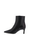 Unisa Loroya Smooth Leather Kitten Heeled Boots, Black