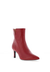 Unisa Loroya Smooth Leather Kitten Heeled Boots, Red