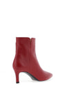 Unisa Loroya Smooth Leather Kitten Heeled Boots, Red