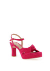 Unisa Onoa Twist Strap Platform Heeled Sandals, Pink