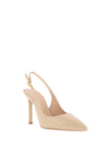 Unisa Tulsa Metallic Leather Heeled Sling Back Shoes, Skin