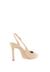 Unisa Tulsa Metallic Leather Heeled Sling Back Shoes, Skin