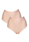 After Eden Unlimited One Size 2 Pack High Waist Brief, Pink