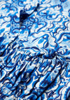 Superdry Tie Back Print Maxi Dress, Tile Print Blue