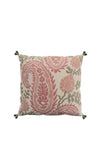 V&A Kashmir Paisley Embroidered 45x45cm Cushion, Cream Multi