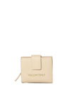 Valentino Alexia Pebbled Wallet, Ecru
