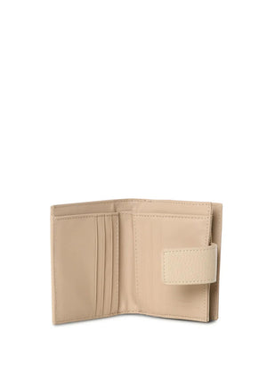 Valentino Alexia Pebbled Wallet, Ecru