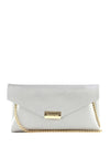 Valentino Arpie Envelope Style Clutch Bag, Silver