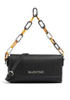Valentino Bercy Folded Faux Leather Shoulder Bag, Black