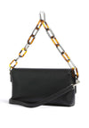 Valentino Bercy Folded Faux Leather Shoulder Bag, Black