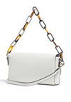 Valentino Bercy Folded Faux Leather Shoulder Bag, White
