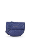 Valentino Bigs Saddle Flapover Quilted Crossbody Bag, Navy