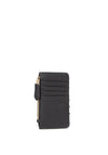 Valentino Brixton Pebbled Card Holder, Black