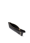 Valentino Brixton Pebbled Card Holder, Black