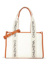 Valentino Candle Box Shopping Tote Bag, Cream and Tan