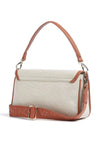 Valentino Chelsea Fabric Medium Crossbody Bag, Cuoio & Beige