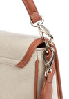 Valentino Chelsea Fabric Medium Crossbody Bag, Cuoio & Beige