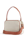 Valentino Chelsea Fabric Small Crossbody Bag, Cuoio & Beige