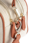 Valentino Chelsea Fabric Small Crossbody Bag, Cuoio & Beige
