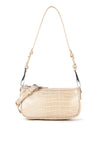 Valentino Conscious Faux Croc Print Shoulder Bag, Beige