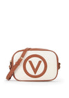 Valentino Covent V Logo Crossbody Bag, Cream and Tan