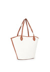 Valentino Covent Medium Shopper Tote Bag, Cream and Tan