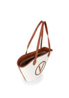 Valentino Covent Medium Shopper Tote Bag, Cream and Tan