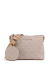 Valentino Lady Re Monogram Crossbody Bag, Beige