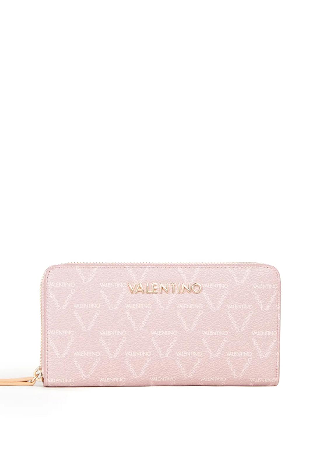 Valentino Lady Logo Print Wallet, Pink