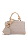 Valentino Lady Re Logo Print Grab Bag, Beige