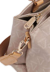 Valentino Lady Re Logo Print Grab Bag, Beige