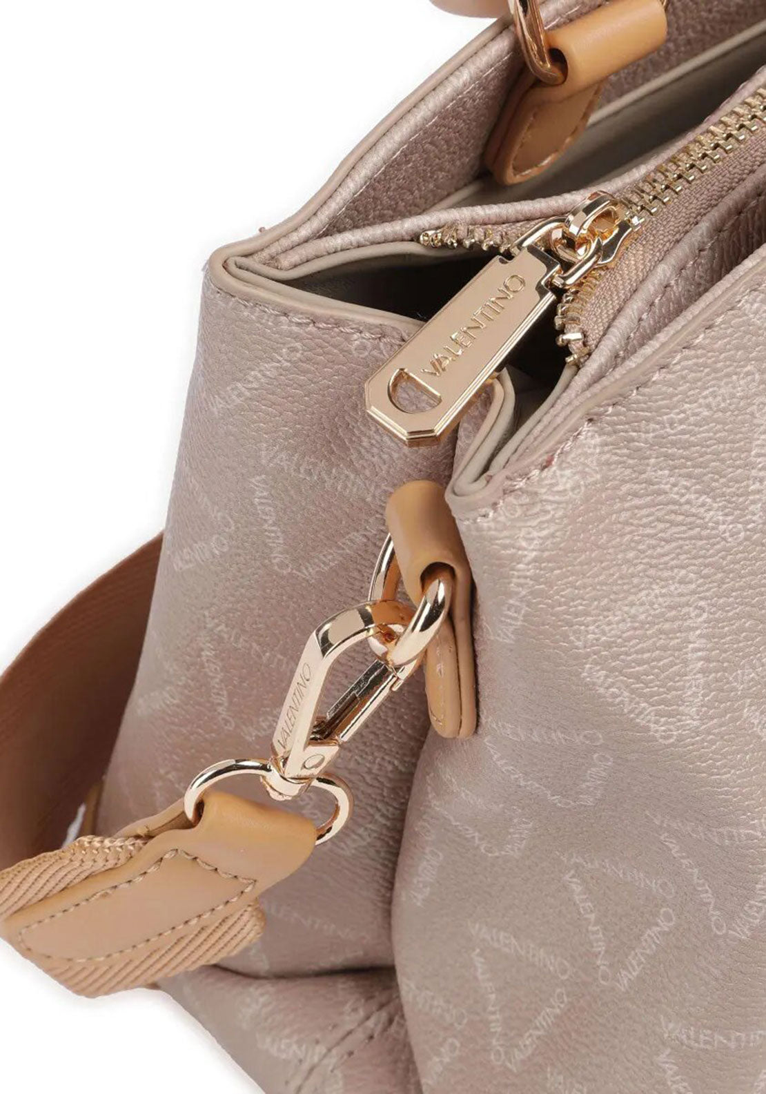 Valentino Lady Re Logo Print Grab Bag, Beige