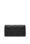 Valentino Ocarina Quilted Flapover Wallet, Black