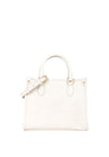 Valentino Rised Re Logo Embossed Medium Tote Bag, Beige