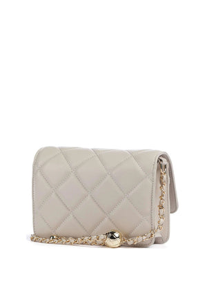 Valentino Ocarina Quilted Crossbody Bag, Beige