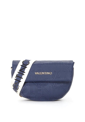Valentino Pansy Flap Saddle Shoulder Bag, Navy