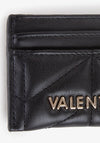 Valentino Petal Re Quilted Card Holder, Black