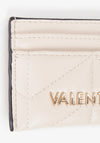 Valentino Petal Re Quilted Card Holder, Beige