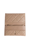 Valentino Ada Quilted Large Wallet, Beige