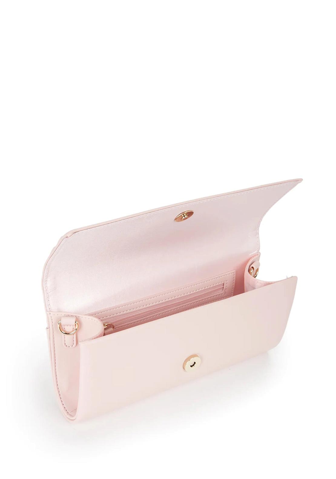 Valentino Sofia Ribbed Clutch Bag, Powder Pink