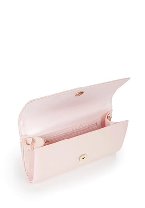 Valentino Sofia Ribbed Clutch Bag, Powder Pink