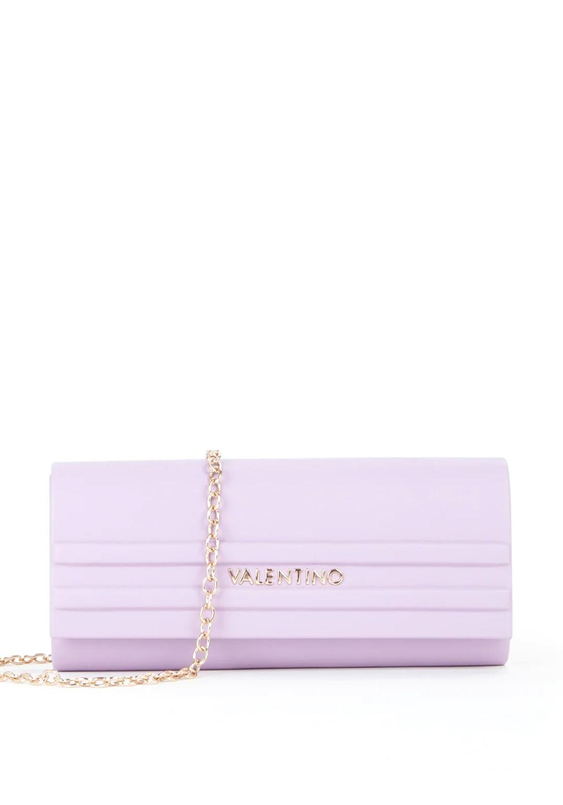 Valentino Sofia Ribbed Clutch Bag, Purple