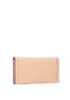 Valentino Samantha Buttoned Wallet, Beige