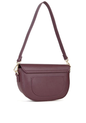 Valentino Piper Asymmetric Crossbody Bag, Wine