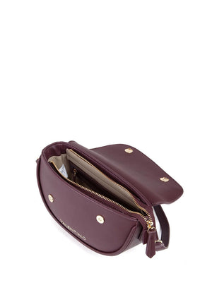 Valentino Piper Asymmetric Crossbody Bag, Wine