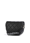 Valentino Bigs Saddle Flapover Quilted Crossbody Bag, Black